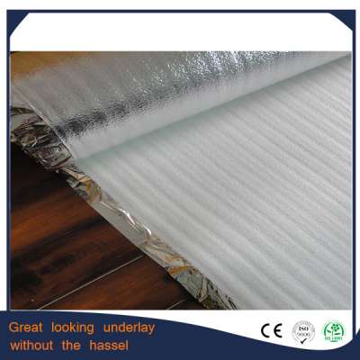 high density foam laminate floor underlay silver